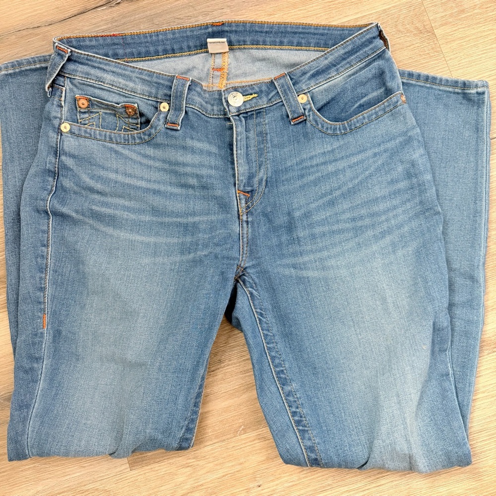 True Religion Women's Skinny Jeans in Light Blue, size 32